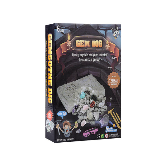Gem Dig Kit – STEM Science Toy with 17 Gems for Kids