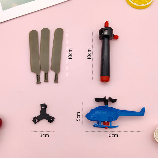 Flying Helicopter Launcher Toy – Hand-Powered Soaring Fun for Kids