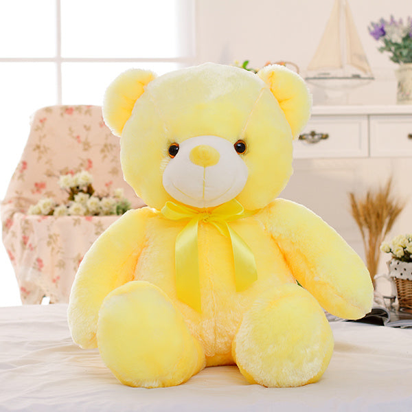 LED Glowing Teddy Bear – Colorful Plush Toy & Pillow Gift for Kids!