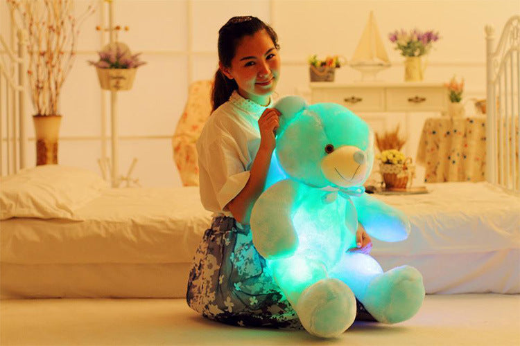 LED Glowing Teddy Bear – Colorful Plush Toy & Pillow Gift for Kids!