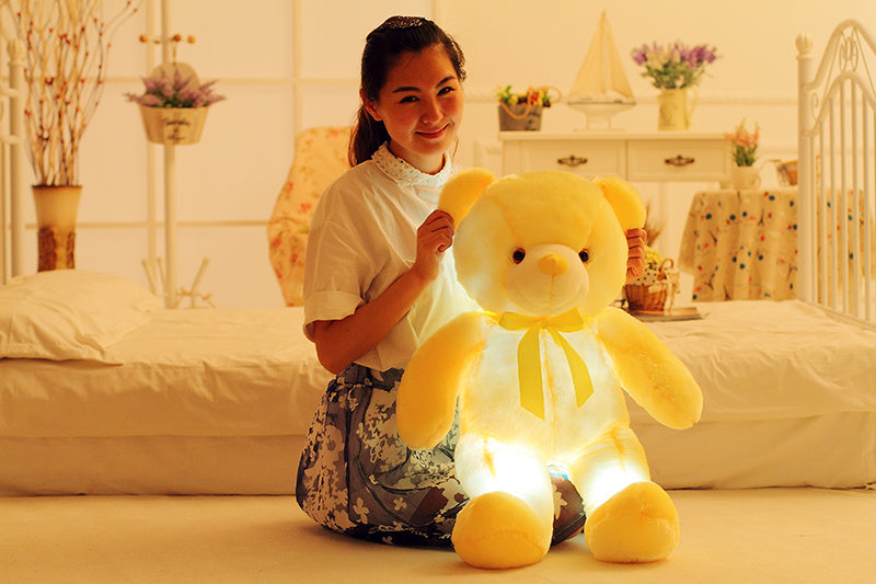LED Glowing Teddy Bear – Colorful Plush Toy & Pillow Gift for Kids!