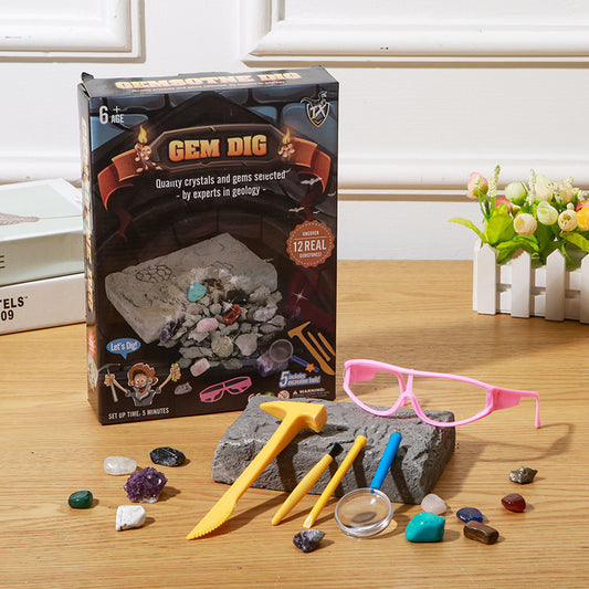 Gem Dig Kit – STEM Science Toy with 17 Gems for Kids