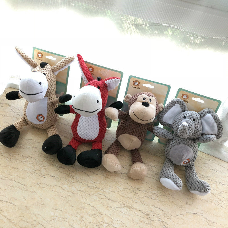 Soft Animal Plush Toys – Elephant, Monkey, Donkey & Horse | Cute Kids Gift