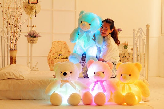 LED Glowing Teddy Bear – Colorful Plush Toy & Pillow Gift for Kids!