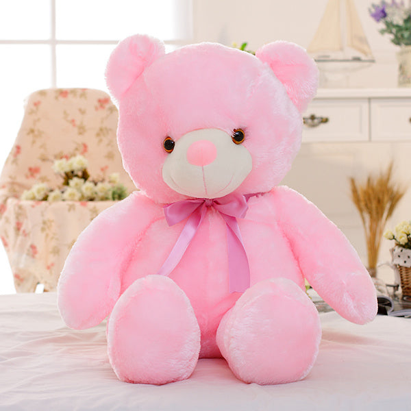LED Glowing Teddy Bear – Colorful Plush Toy & Pillow Gift for Kids!