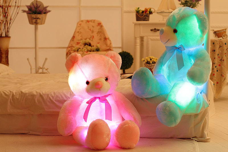 LED Glowing Teddy Bear – Colorful Plush Toy & Pillow Gift for Kids!