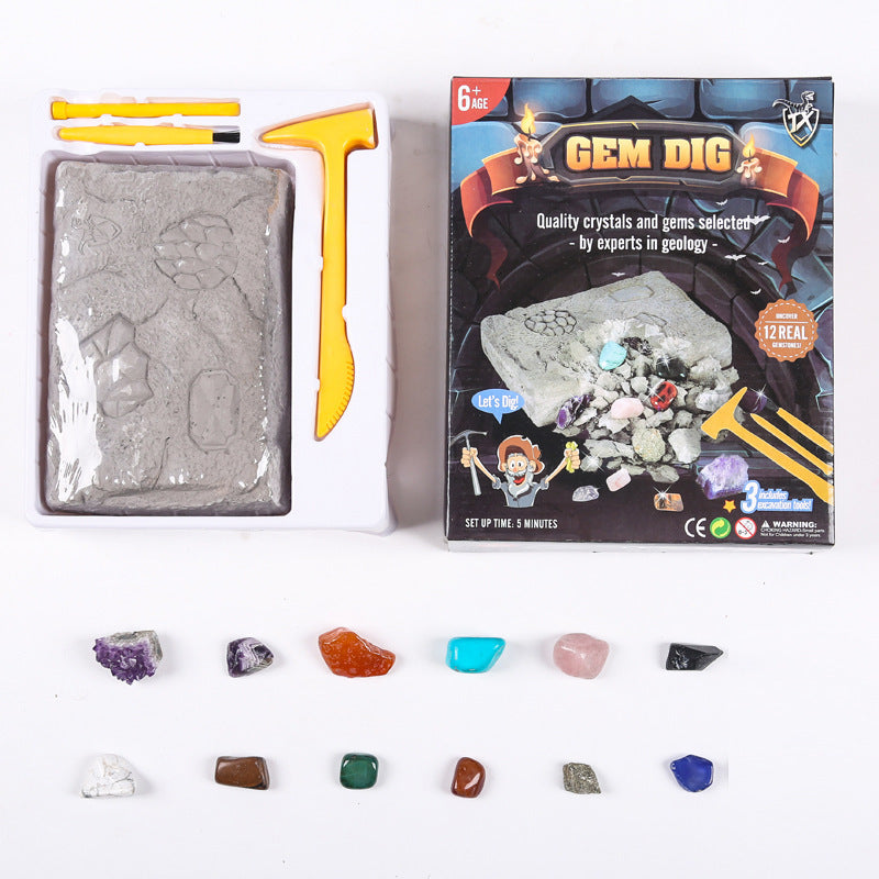 Gem Dig Kit – STEM Science Toy with 17 Gems for Kids