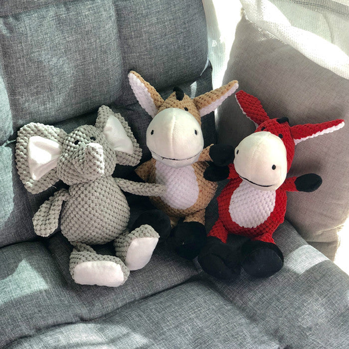 Soft Animal Plush Toys – Elephant, Monkey, Donkey & Horse | Cute Kids Gift