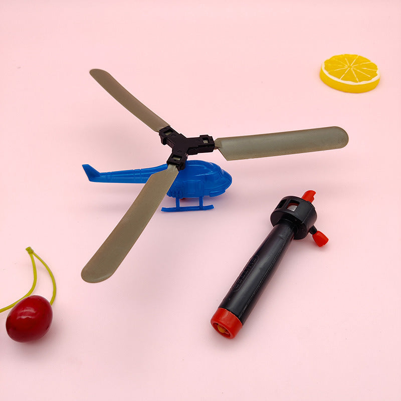 Flying Helicopter Launcher Toy – Hand-Powered Soaring Fun for Kids