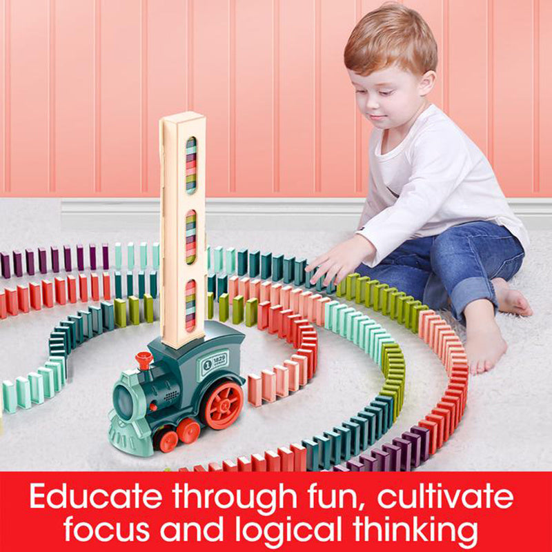 Domino Train Set – Automatic Block-Laying Toy for Kids!
